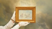 Berjudul Cloud Study, lukisannya diperkirakan dilelang senilai Rp 2,7 miliar.  Foto: Getty Images for Sothebys/Michael Bowles