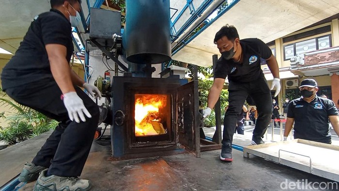 Direktorat Reserse Narkoba Polda Bali musnahkan barang bukti narkoba senilai Rp 56 miliar. Narkoba itu milik WN Australia yang masuk daftar pencarian orang.