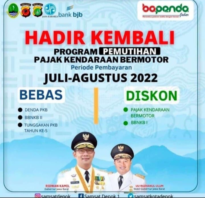 Program pemutihan pajak kendaraan bermotor di Jawa Barat.