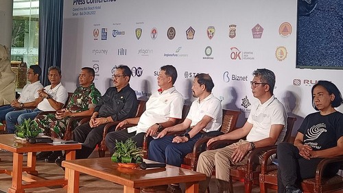 Race Director Indonesia International Marathon (IIM) 2022 Riena Tambunan dalam acara press conference di Denpasar, Bali, Jumat (24/6/2022).