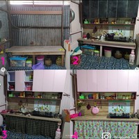 Setelah dicat, dapur pun ditambahkan dengan kitchen set yang juga berwarna merah muda. Peralatan memasaknya juga tersusun dengan rapih yang membuat dapur jadi semakin terlihat estetik. Foto: Instagram/@mayasari.100