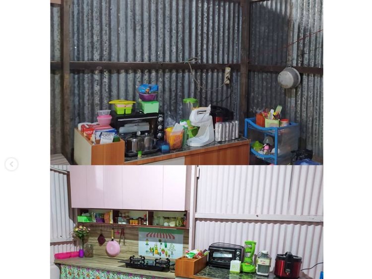 8 Foto Transformasi Dapur Kumuh Hingga Jadi Estetik, Unik Berdinding Seng