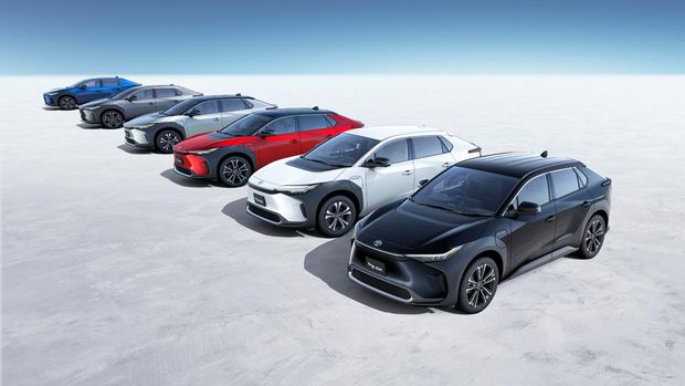 Mobil listrik Toyota bZ4X.