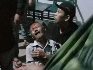 Viral Kepala Kakek di Blitar Bocor Tertendang Pemain Barongan