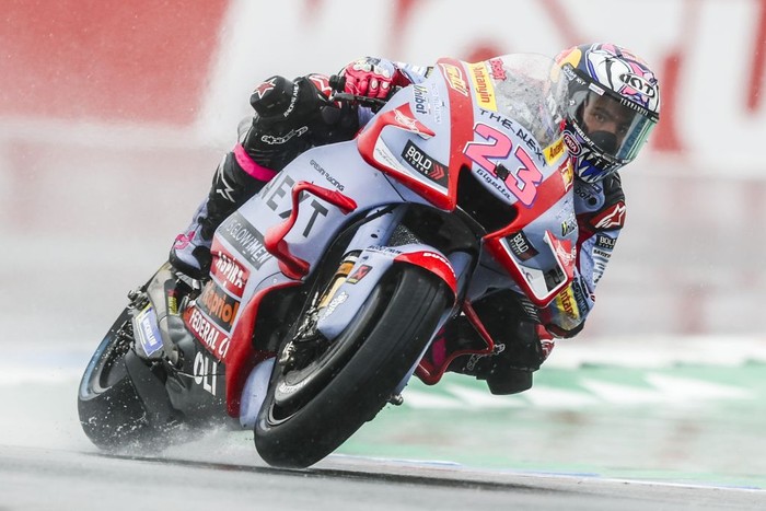 ASSEN - Enea Bastianini (ITA) on his Ducati in action during the first free practice session of MotoGP on June 24, 2022 at the TT circuit of Assen, Netherlands. ANP VINCENT JANNINK (Photo by ANP via Getty Images)