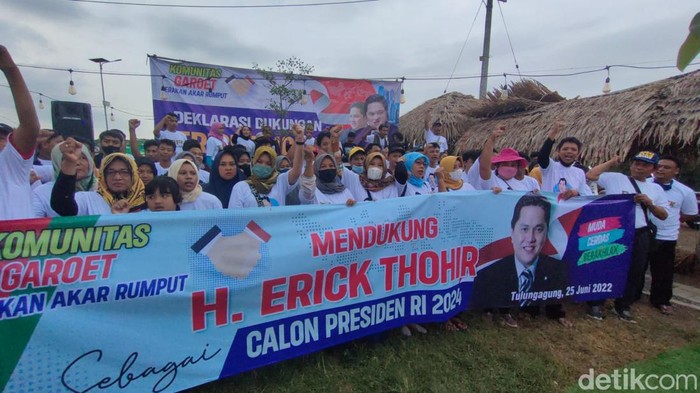 Komunitas relawan di Tulungagung deklarasikan dukungan untuk Erick Thohir di Pilpres 2024