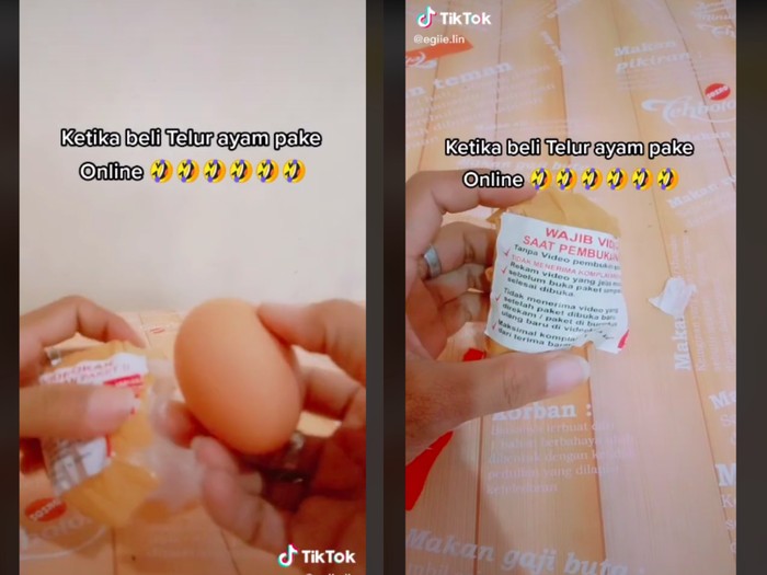 Beli telur satu butir via online shop