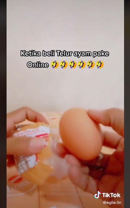 Beli telur satu butir via online shop