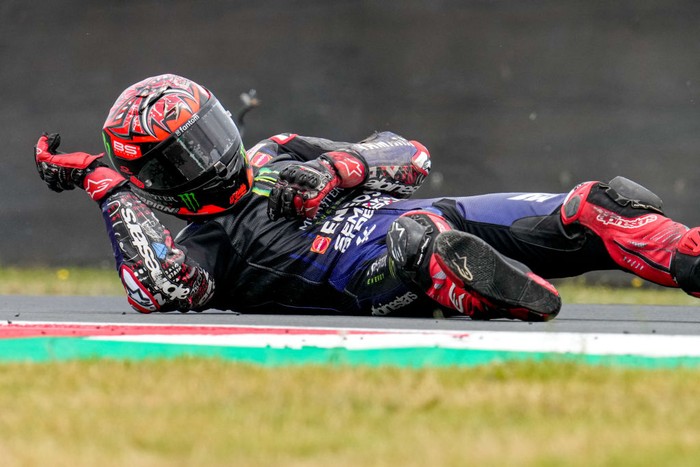 Fabio Quartararo ASSEN, NETHERLANDS - JUNE 26: Fabio Quartararo of Monster Energy Yamaha MotoGP and France during the MotoGP of Netherlands at TT Assen on June 26, 2022 in Assen, Netherlands. (Photo by Patrick Goosen/BSR Agency/Getty Images)