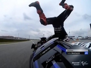 Fabio Quartararo Crash Dua Kali di MotoGP Belanda!