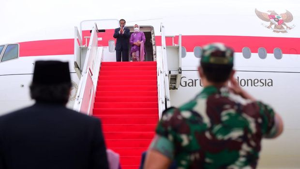 Jokowi Bertolak ke Jerman, Naik Garuda Indonesia. (Laily Rachev - Biro Pers Sekretariat Presiden)