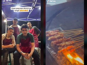 Promosikan Sate Jualannya di TikTok, Netizen Salah Fokus dengan Penjualnya