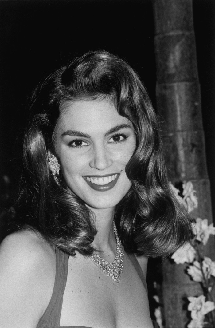 Glamorous portrait of model Cindy Crawford.    (Photo by Robin Platzer/Getty Images)