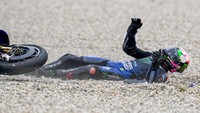 Bagi Morbidelli, runner-up MotoGP 2020, hasil ini menambah buruk pencapaiannya di MotoGP 2022. Ia masih berkutat di posisi ke-19 klasemen sementara. Foto: Getty Images/BSR Agency  