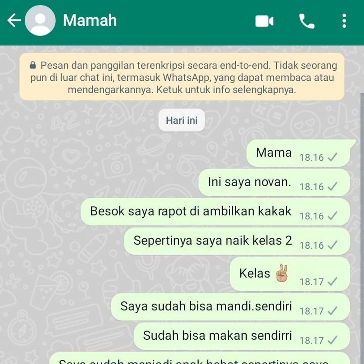 Chat WA Mengharukan Anak SD ke Mendiang Ibu, Begini Cerita Sang Ayah