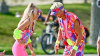 Proses syuting film Barbie dilakukan di kawasan Venice, California. (Foto: dok. MEGA/GC Images)  