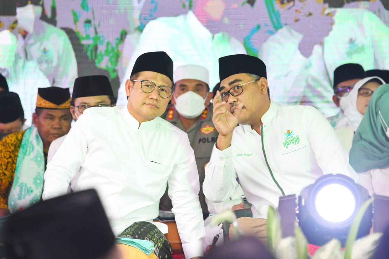 Ketum PKB Cak Imin bersama Jazilul Fawaid.