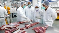 Perum BULOG memastikan bahwa daging kerbau beku yang didatangkan dari India bebas dari Penyakit Mulut dan Kuku (PMK), hal ini diyakini dengan mengutus Direktur Bisnis BULOG melakukan inspeksi langsung ke India.