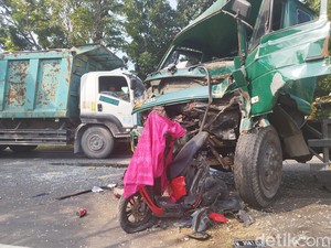 Polisi Kantongi Identitas Sopir yang Kabur Usai Truk Gencet Motor di Gresik