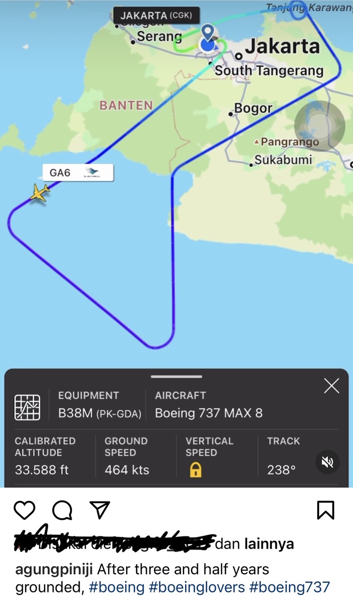 Pesawat Boeing 737 Max 8 milik Garuda Indonesia