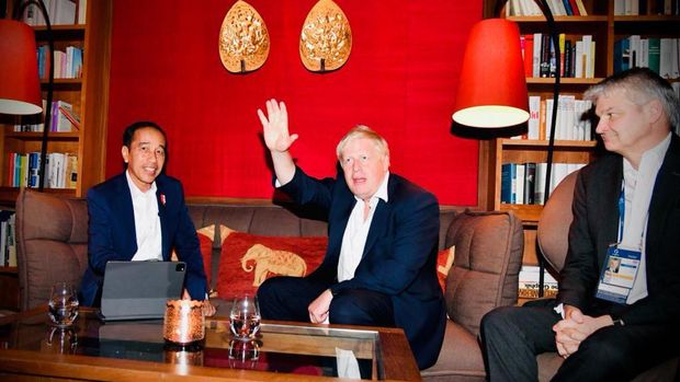 Presiden Jokowi bertemu dengan PM Inggris Boris Johnson