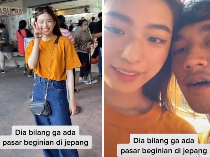 Pria ini ajak pacarnya asal Jepang datang ke Pasar Senen viral di media sosial.