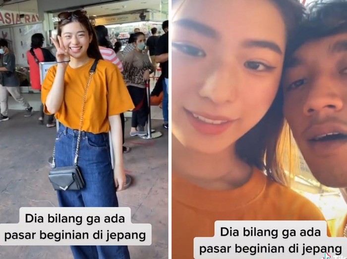 Pria ini ajak pacarnya asal Jepang datang ke Pasar Senen viral di media sosial. Pria ini ajak pacarnya asal Jepang datang ke Pasar Senen viral di media sosial.