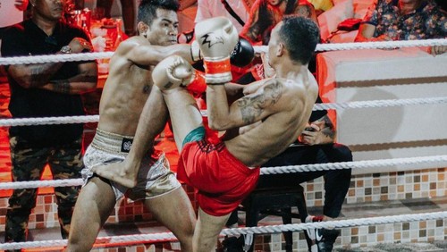 Salah satu pertandingan Underground Fight Bali beberapa waktu lalu.