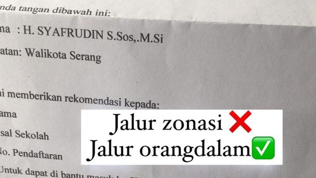 Heboh Surat Rekomendasi PPDB Walkot Serang, Ini Kata Kadisdik Banten