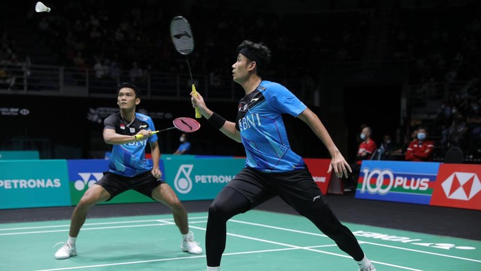 Bagas Maulana/Muhammad Shohibul Fikri, ganda putra Indonesia di Malaysia Open 2022.