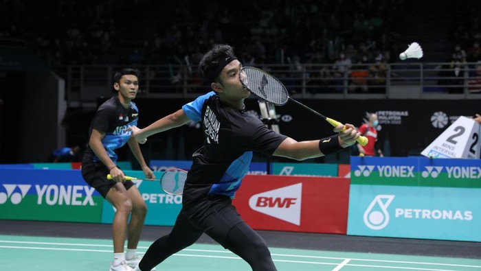 Bagas Maulana/Muhammad Shohibul Fikri, ganda putra Indonesia di Malaysia Open 2022.