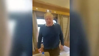 Perdana Menteri Inggris Boris Johnson pun menggunakan kereta ini ketika beberapa waktu lalu mengunjungi Ukraina. Foto: Radio Free Europe