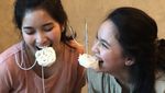 10 Momen Alyssa, Adik Marshanda Saat Asyik Kulineran