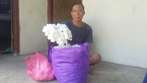 Nyoman Madra saat ditemui di rumahnya di Banjar Dinas Kelodan, Desa Datah, Abang, Karangasem, Bali, Rabu (29/6/2022).