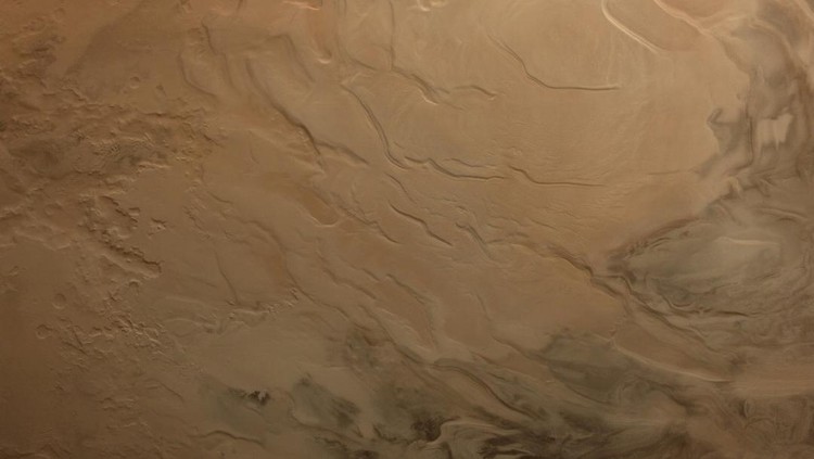 An image of Mars taken by Chinas Tianwen-1 unmanned probe is seen in this handout image released by China National Space Administration (CNSA) June 29, 2022. CNSA/Handout via REUTERS  ATTENTION EDITORS - THIS IMAGE WAS PROVIDED BY A THIRD PARTY. NO RESALES. NO ARCHIVES.