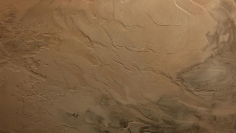 Potret Mars yang Diabadikan Pesawat Luar Angkasa China An image of Mars taken by Chinas Tianwen-1 unmanned probe is seen in this handout image released by China National Space Administration (CNSA) June 29, 2022. CNSA/Handout via REUTERS ATTENTION EDITORS - THIS IMAGE WAS PROVIDED BY A THIRD PARTY. NO RESALES. NO ARCHIVES.