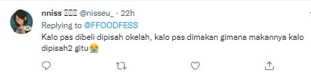 Sekte makan ketoprak dipisah