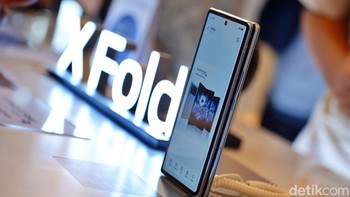 Vivo X Fold dipamerkan di ajang Vivo Technology Week 2022 yang berlangsung di Mal Central Park, Jakarta Barat hingga 3 Juli mendatang. Foto: Adi Fida Rahman/detikINET