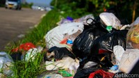 Bau tidak sedap tercium dekat tumpukan sampah. 