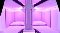 Sebagai yang pertama di dunia, nantinya setiap pod akan ditempatkan di antara kabin ekonomi dan ekonomi premium. Pod ini memiliki bantal, tirai privasi, penyumbat telinga, lampu baca, port USB, dan outlet ventilasi.