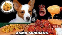 YouTuber RealMouth yang terkenal dengan konsep mukbang unik, karena hanya menunjukkan bagian mulut saja, pernah mengajak anjingnya untuk makan ayam goreng khusus yang aman untuk anjing. Foto: Site News/YouTube