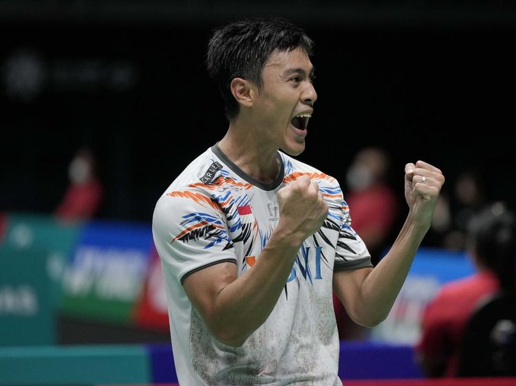 Ekspresi Vito Usai Tumbangkan Tunggal Putra Andalan Malaysia