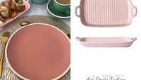 Ini adalah beberapa alat makan yang juga berwarna pastel. Ada piring berwarna merah muda dan panci berwarna hijau tosca. Foto: YouTube Mrs Ayu Dewi