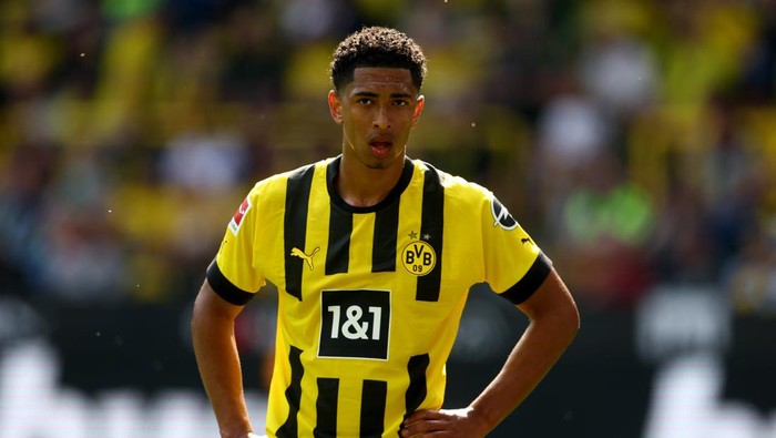 DORTMUND, GERMANY - MAY 14: Jude Bellingham of Dortmund is seen during the Bundesliga match between Borussia Dortmund and Hertha BSC at Signal Iduna Park on May 14, 2022 in Dortmund, Germany. (Photo by Lars Baron/Getty Images)