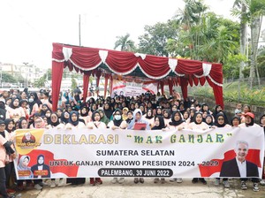 Mak Ganjar di Sumsel Dukung Ganjar Pranowo Nyapres 2024