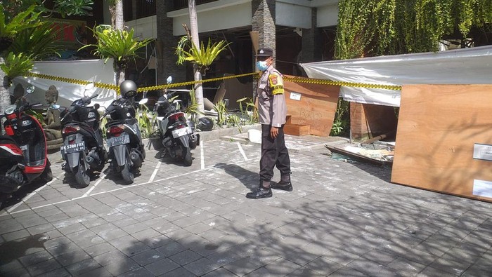 Situasi villa di Kuta Utara, Badung. Sempat terjadi ledakan yang diduga akibat pipa saluran gas bocor di villa tersebut, Kamis (30/6/2022).