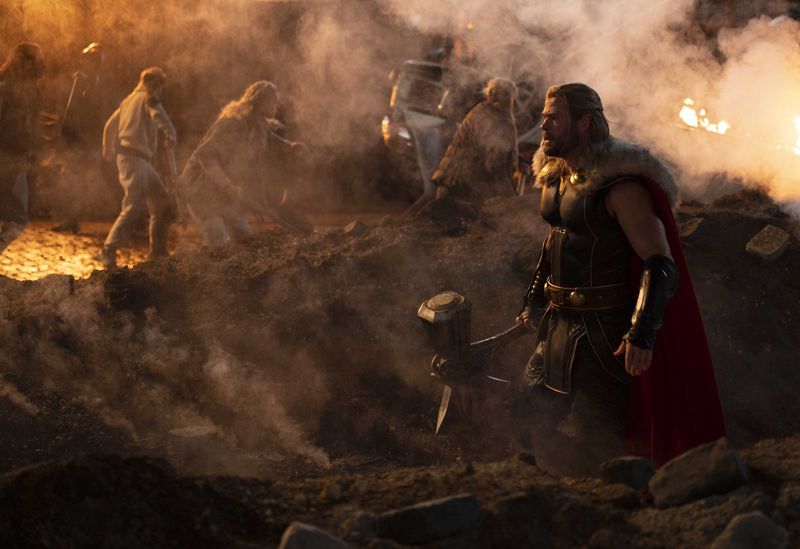 Chris Hemsworth as Thor in Marvel Studios' THOR: LOVE AND THUNDER. Photo by Jasin Boland. ©Marvel Studios 2022. All Rights Reserved.