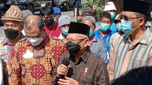 Wakil Presiden Republik Indonesia  Maruf Amin di Lombok Barat, NTB, Kamis (30/6/2022).