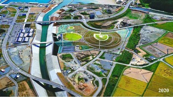 Minami-Sanriku, Jepang, tahun 2011 dan 2020. Dok. Boredpanda