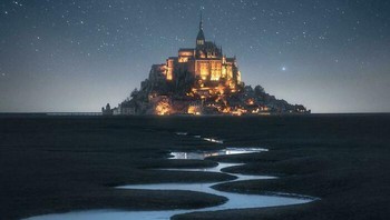 Mont Saint Michel Di Normandia, Prancis Foto: Reddit via Boredpanda